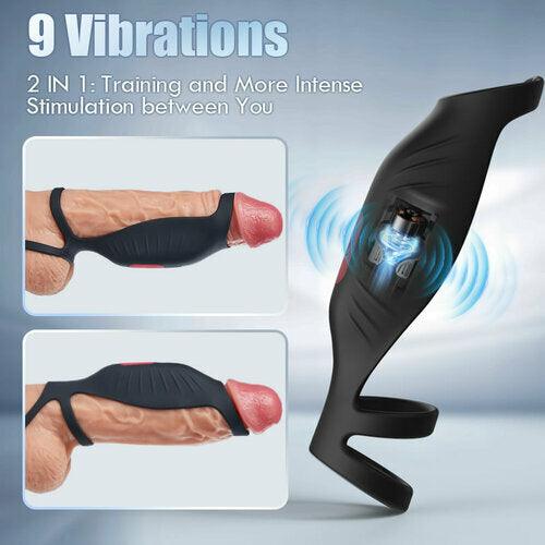 Vibrating Penis Sleeve Enhancer | 2-in-1 Cock Ring Toy 