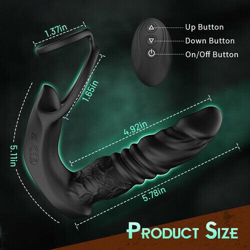 Oorga Bluetooth App Control 9 Vibrating Thrusting Dual Ring Prostate Massager