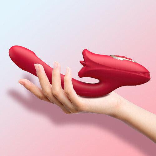 Mouth-Shaped Biting G Spot Soother with Vibration & Flapping