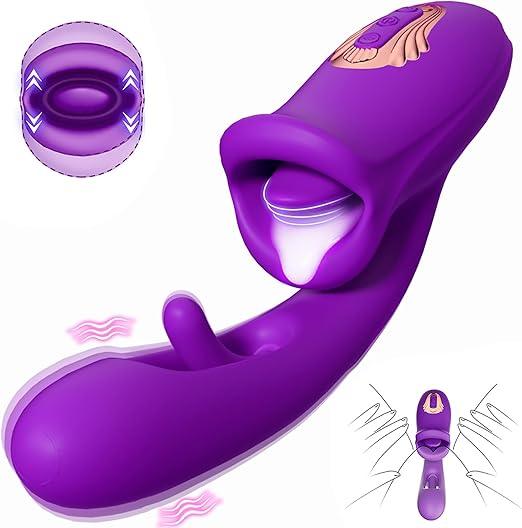 Mouth-Shaped Biting G Spot Soother with Vibration & Flapping