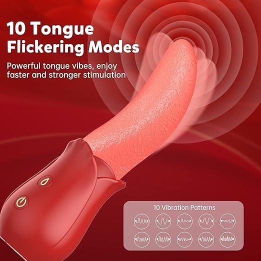 Clitoral Stimulator Tongue Vibrator Rose