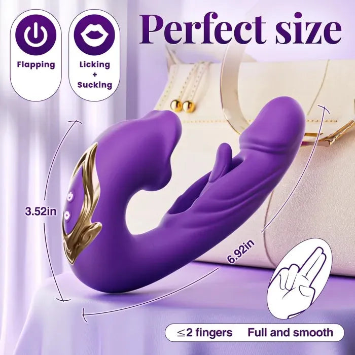 Clitoral Stimulator Vibrator | Mouth Biting & Tapping Rabbit Toy