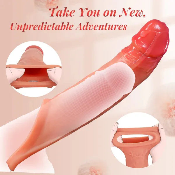 Sleeve Vibrator Dildo Realistic Sleeve with 10 Vibration Modes