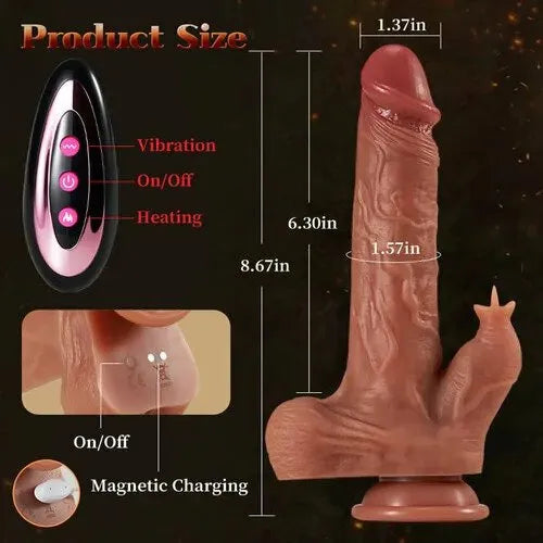 Justin - Silicone Thrusting Dildo Licker 6.5 Inch