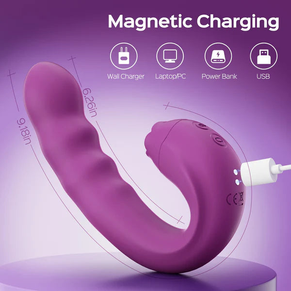 Lilian - G Spot Vibrator With Rotating Head & Vibrating Tongue - OORGA