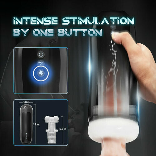 Auto-Thrusting Dashing Button Real-Feel Stroker Masturbation Cup - OORGA