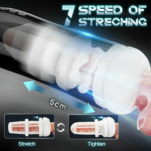 Auto-Thrusting Dashing Button Real-Feel Stroker Masturbation Cup - OORGA