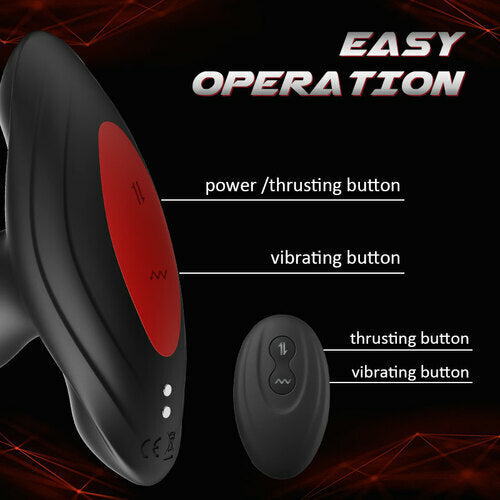 HALE 3 Thrusting 10 Vibrations Anal Plug With Remote Controller - OORGA