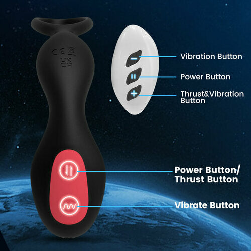 FEALY 7 Vibrations & 7 Thrusts Cock Ring Prostate Massager - OORGA