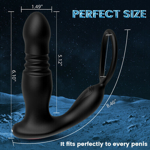 FEALY 7 Vibrations & 7 Thrusts Cock Ring Prostate Massager - OORGA