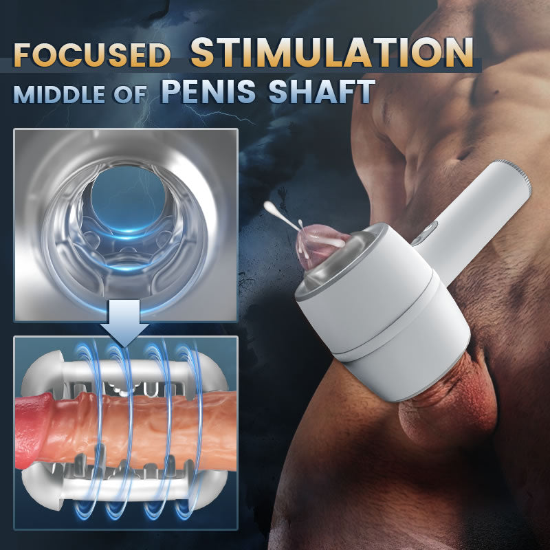 Hardy - Automatic 3 Frequency Telescopic Handheld Male Masturbator - OORGA